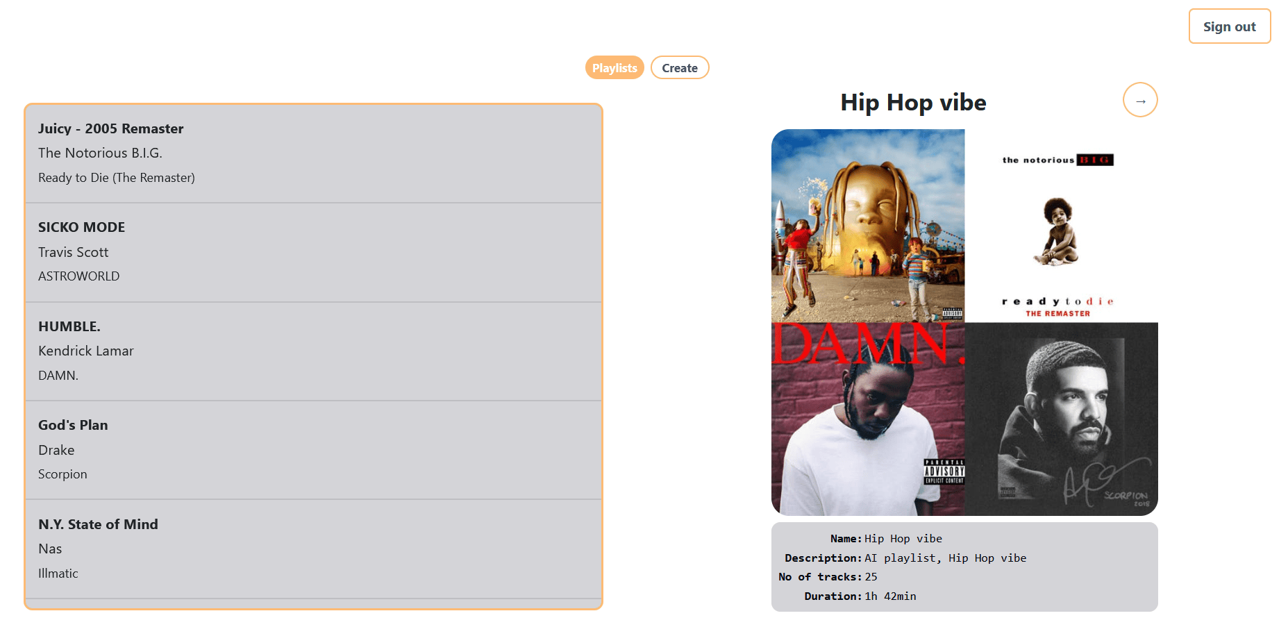 Spotify Playlist Generator preview